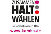 Gemeinsames Logo von komba, vbba und GdS zu den PR-Wahlen in den Jobcentern 2016 (Design: @ dbb)