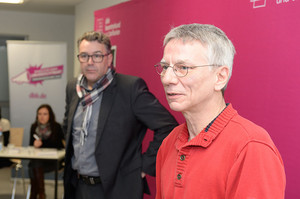 Andreas Hemsing (links hinten) und Michael Lenser (Foto: © Friedhelm Windmüller, dbb verlag)